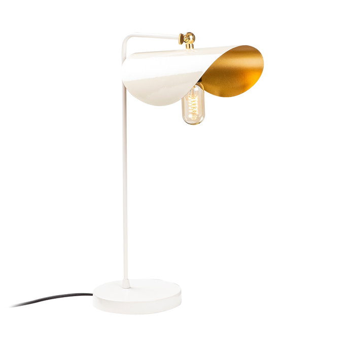 Opviq Sivani - MR - 844 Lámpara de Mesa Blanco y Dorado